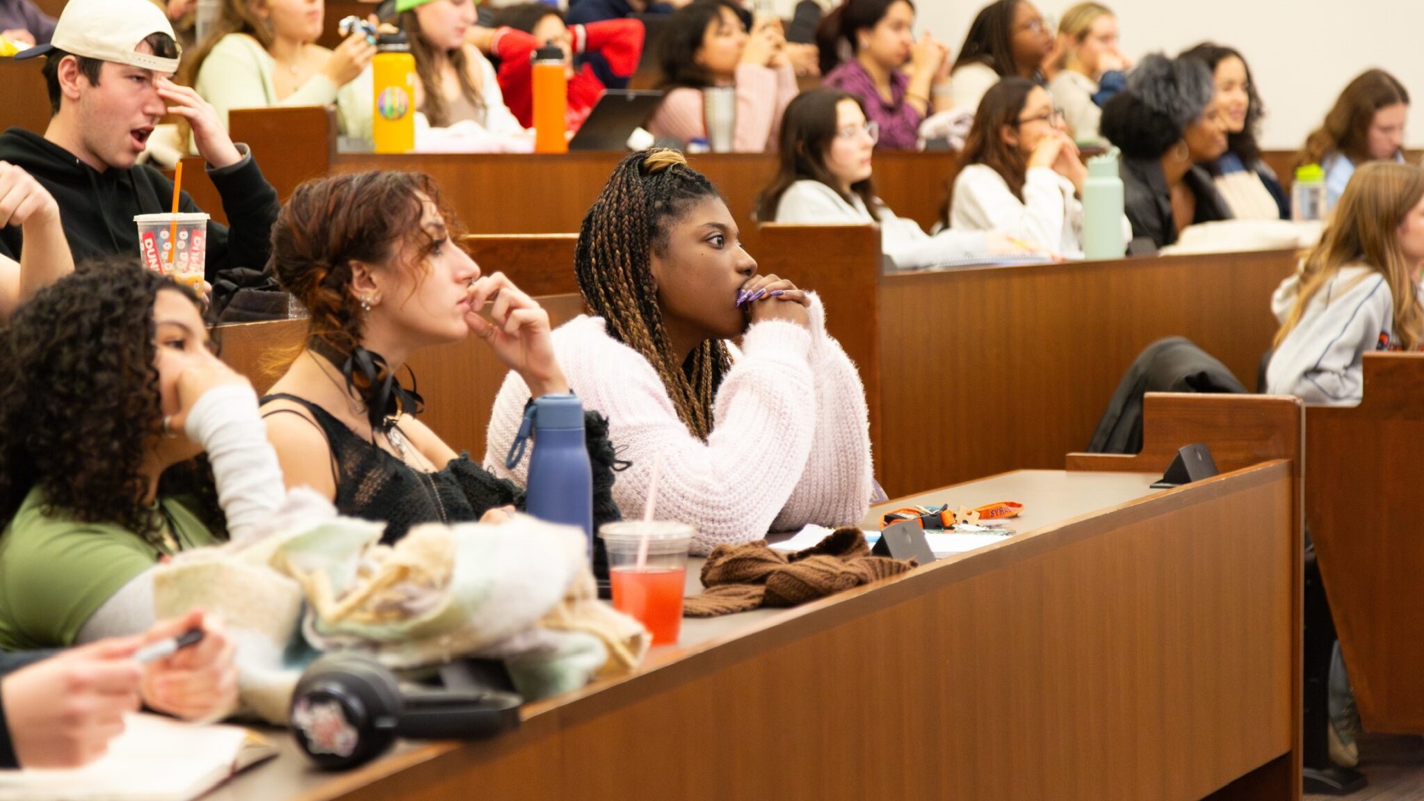 Students watch Rezak Lecture