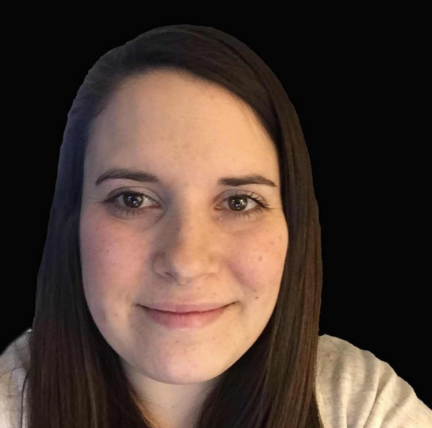 a person with brunette hair poses for a headshot